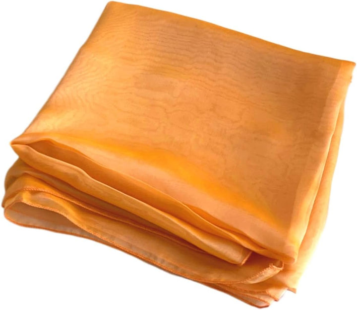 Prettystern Damen Unifarbe Seidentaft 100% Chiffon Seide festlich Stola Schultertuch Schal für Abend