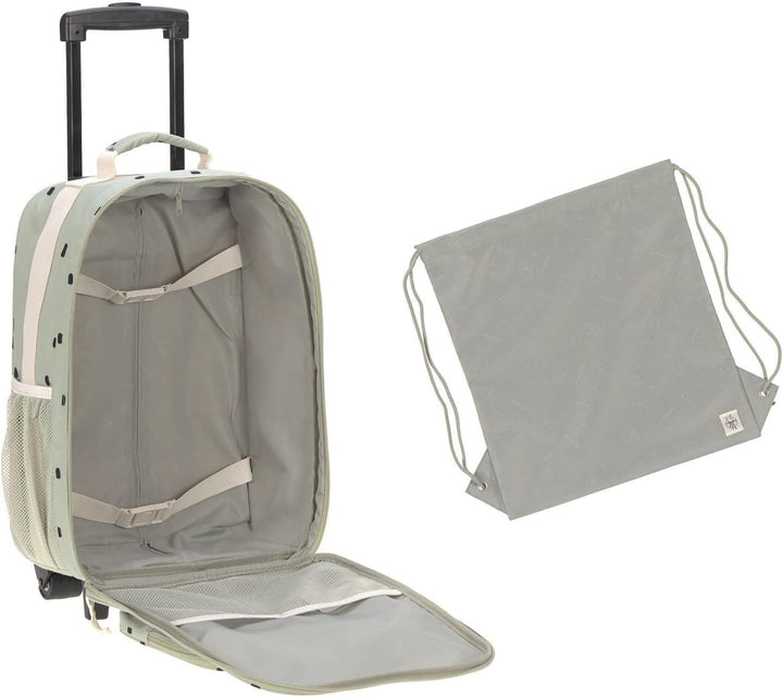 LÄSSIG Kinderkoffer Trolley Reisekoffer mit Teleskopstange und Rollen für Kinder Handgepäck/Trolley