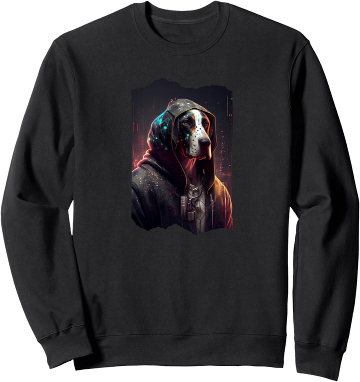 Englisches Pointer Cyberpunk-Kunstwerk Sweatshirt
