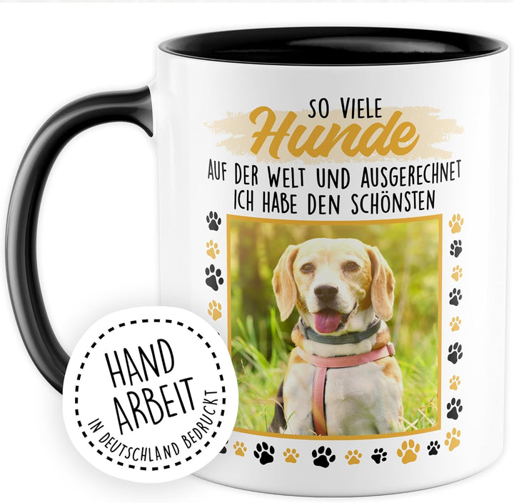 Tasse Hund personalisiert Geschenk So viele Hunde und ich habe den schönsten, Kaffeetasse eigenes Bi