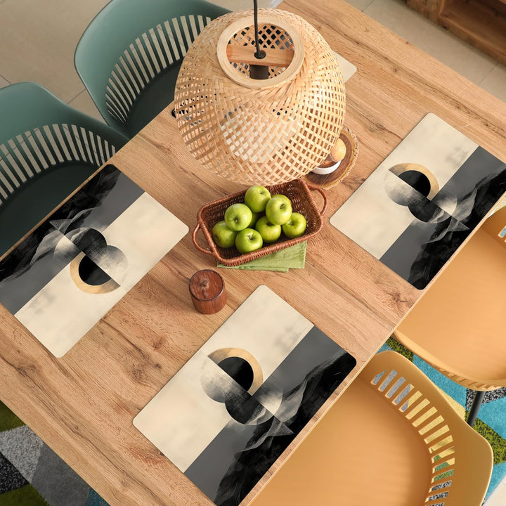 KitchenYeah© Platzsets Abwaschbar 6-Teilig 45x30 cm Tischsets Platzdeckchen rutschfeste Platzset Unt