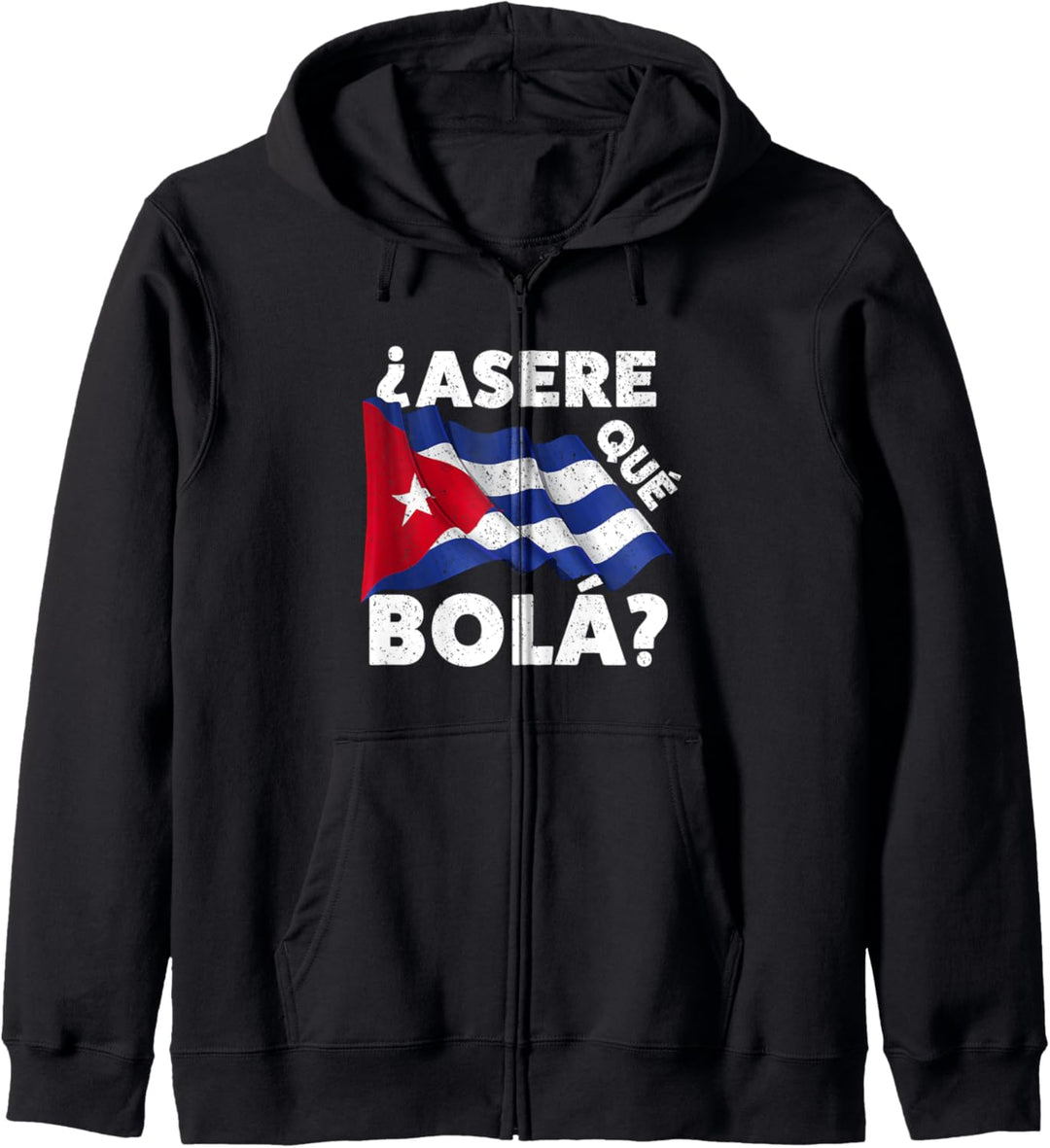 Cool Cuban Flag w/ Funny Cuban Saying Spanish Greeting Kapuzenjacke