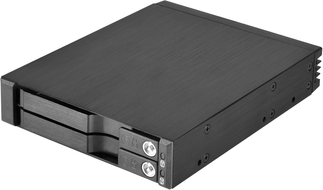 SilverStone 71093 SST-FS202B - trägerloser 3,5"Aluminium Hot Swap-Festplatten-Wechselrahmen für 2 x