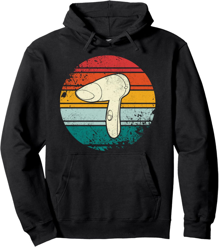 Friseur Vintage Retro Föhn Design für Friseurinnen Frisör Pullover Hoodie