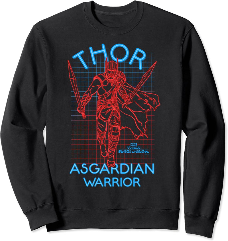 Marvel Thor: Ragnarok Asgardian Warrior Outline Grid Sweatshirt