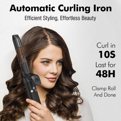 Luxspire Automatischer Lockenstab, 25 mm Grosse Locken Rotierender Lockenstab Ionen Auto Haar Curler