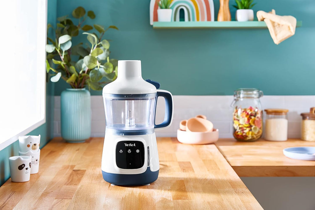 Tefal HB55W4 Yummy Gourmet Babynahrungszubereiter | inkl. Stabmixer, Spatel, Messbecher, 2x Keramikv