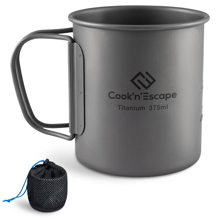 COOK'N'ESCAPE Titan Topf Hängender Topf Kochgeschirr mit klappbarem Deckelgriff Ultraleichter tragba