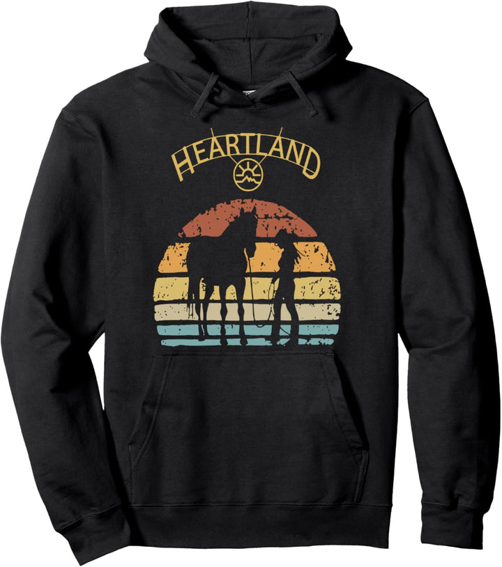 Heartland Retro Vintage Sonnenuntergang Pullover Hoodie