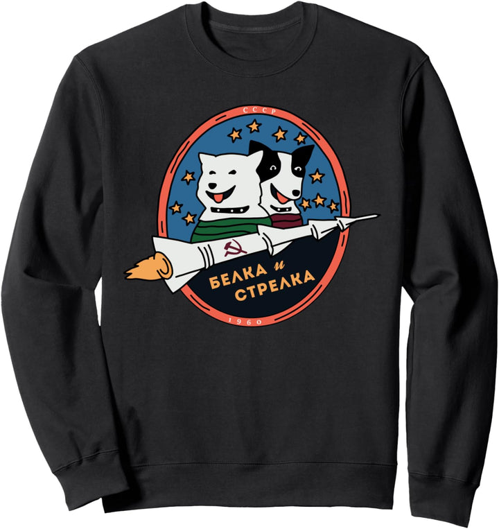 Belka And Strelka Laika Dog UdSSR Cosmonauts Artistic Sweatshirt