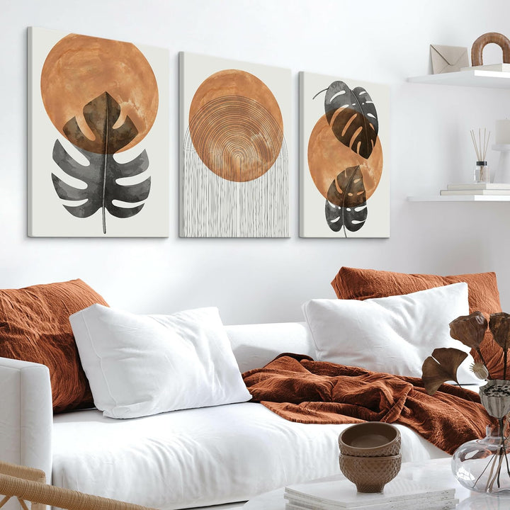 Muralo - Wandbilder Set - Leinwand Bilder Set Aufhängefertig - Bilder für Wohnzimmer Schlafzimmer -
