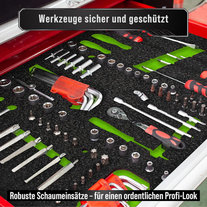 Precision Defined Werkzeugkisten-Schaumstoff - Einsätze für Koffer, Werkzeug-Schaumstoff, Polyethyle