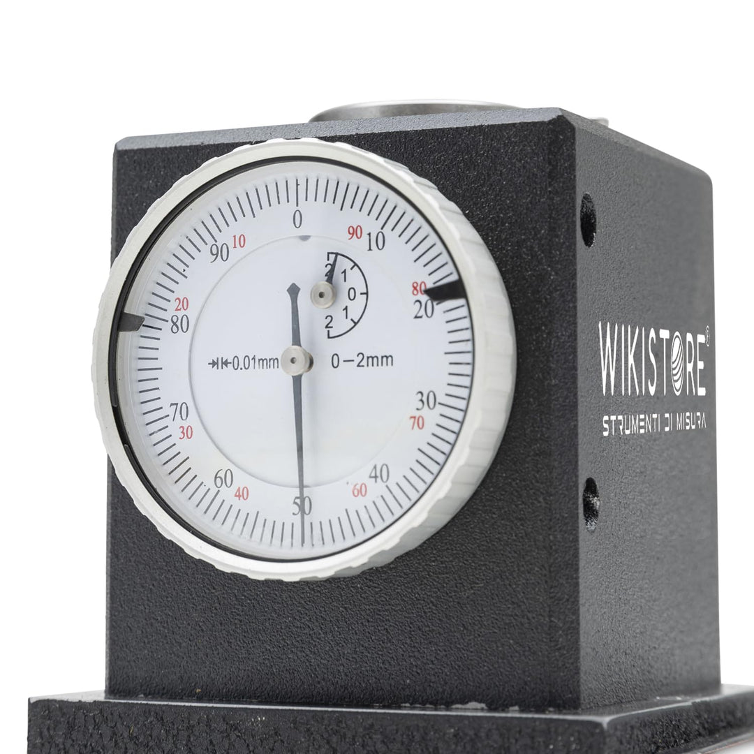 Messuhr 100 mm MIT KOMPARATOR, Präzisionsmessuhr mit 0,01 mm Ablesung, Messuhr mit Magnetfuss (Höhe