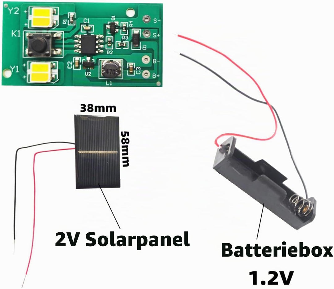 4 Set Solar Light Control Panel Kit LED Licht Controller Board Solar Rasen Licht Control Board für S