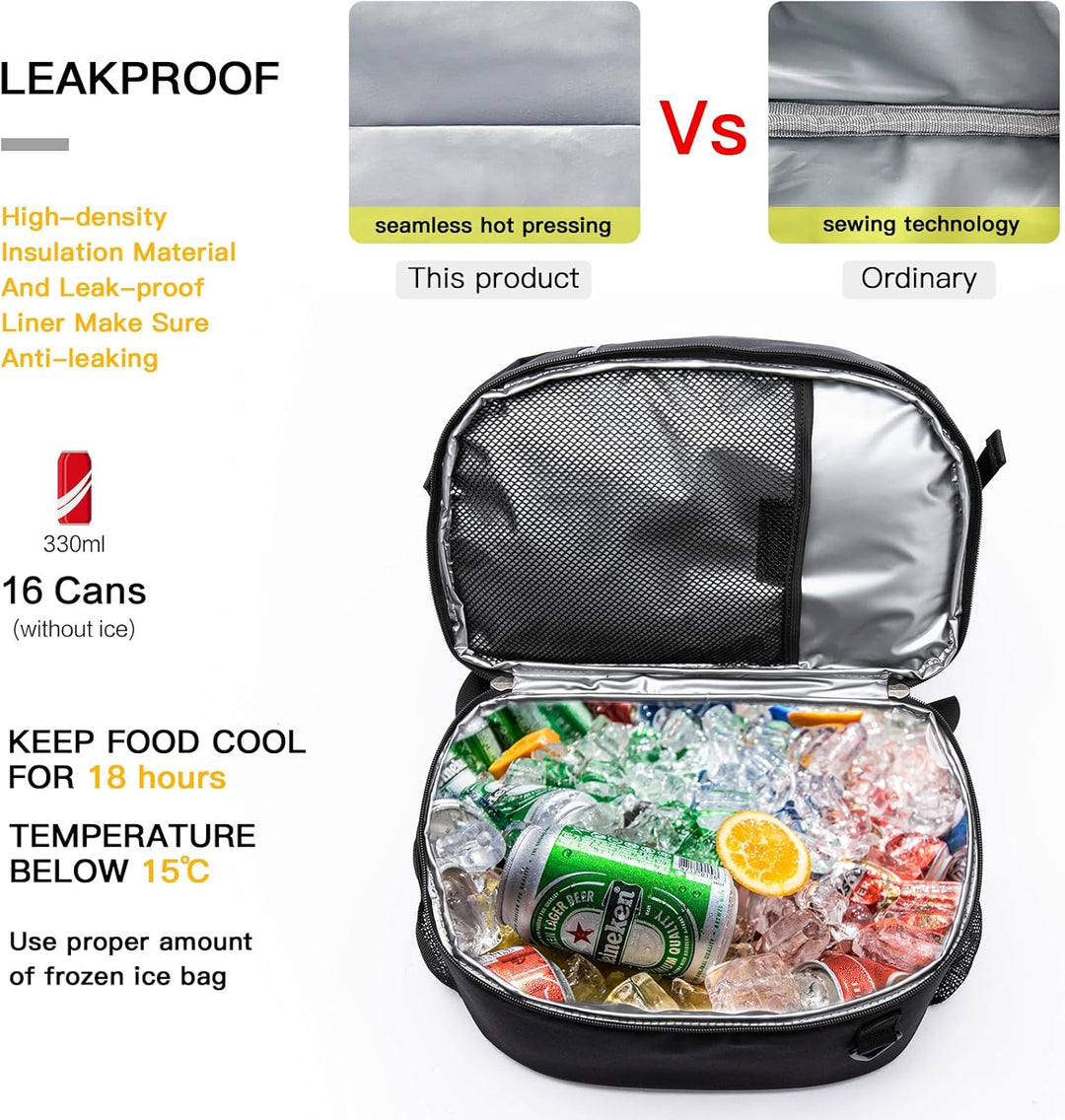 Kühlrucksack 28L Isolierter Kühltasche Picknickrucksack Doppelte Schicht Klein Thermo Rucksack für C