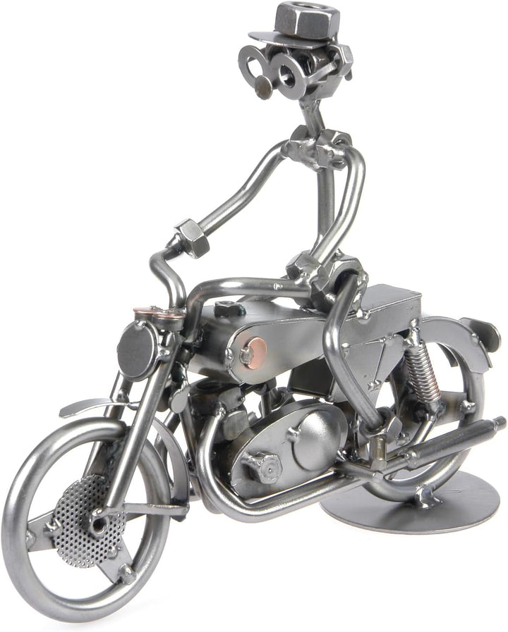 metalman24 Schraubenmännchen Motorrad Motorradfahrer I Handarbeit I Geschenkidee I Metallfigur I Met