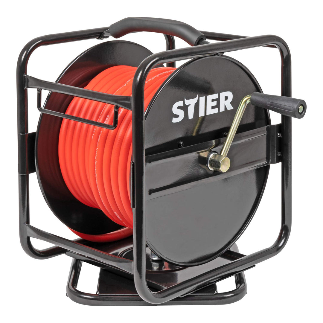 STIER Druckluft Schlauchtrommel inkl. Wandhalterung, Druckluftschlauch SBT-30, max. Druck 20 bar, Ø