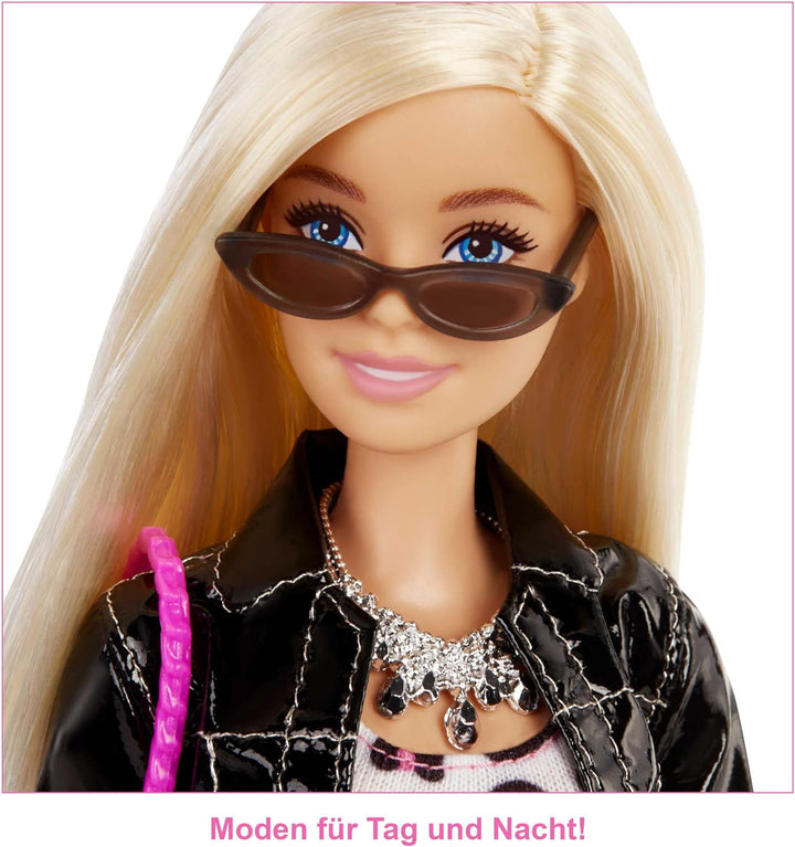 Barbie GYN37 - Adventskalender mit einer Barbie Puppe, 24 Überraschungen, Kleidung und Accessoires f