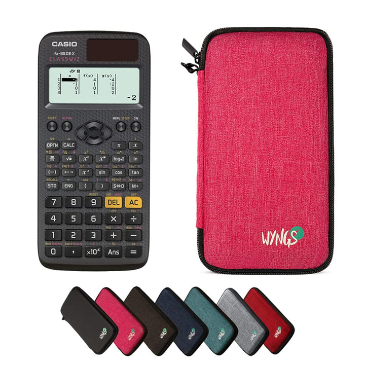 CALCUSO Sparpaket: Casio FX-85DE X ClassWiz technisch-wissenschaftlicher Taschenrechner + WYNGS Schu