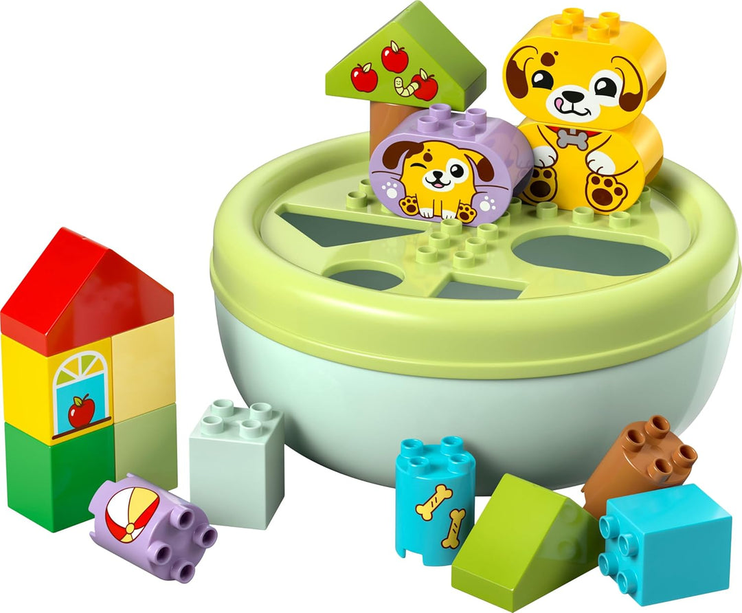 LEGO DUPLO Shape Sorter: Puppy House - Educational Sorting Toy for Toddlers, with Colourful Bricks i