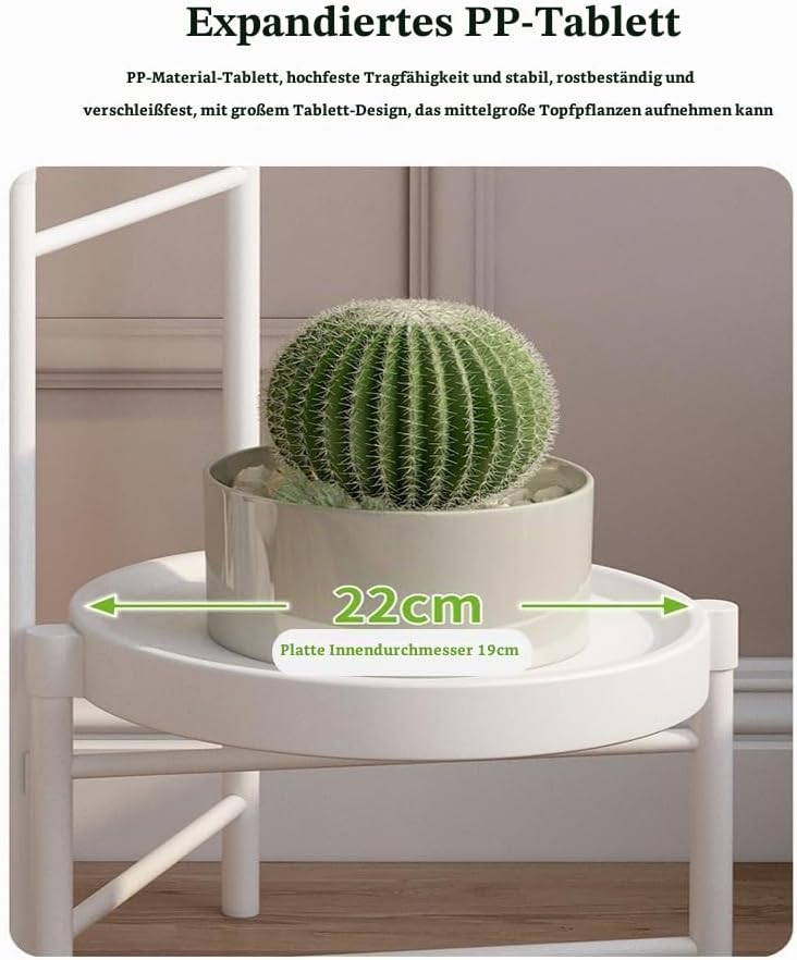 4 Etagen Pflanzenständer Metall Blumenständer Pflanzenregal Blumenregal Indoor Outdoor, Faltbar Blum