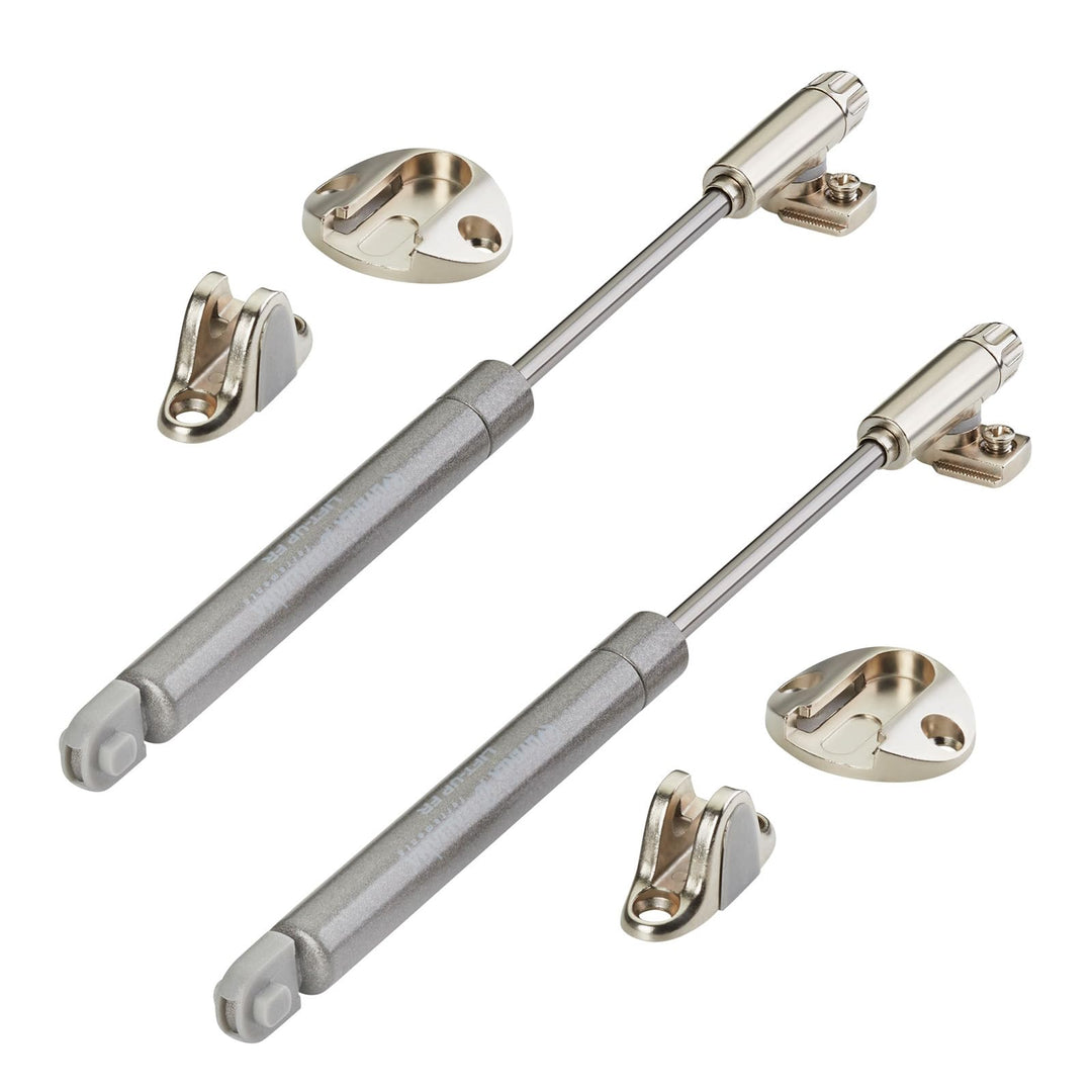 2er Set Italiana Ferramenta Gasdruckdämpfer KRABY lift up (90 Newton, 277 mm Gesamtlänge) Klappenbes