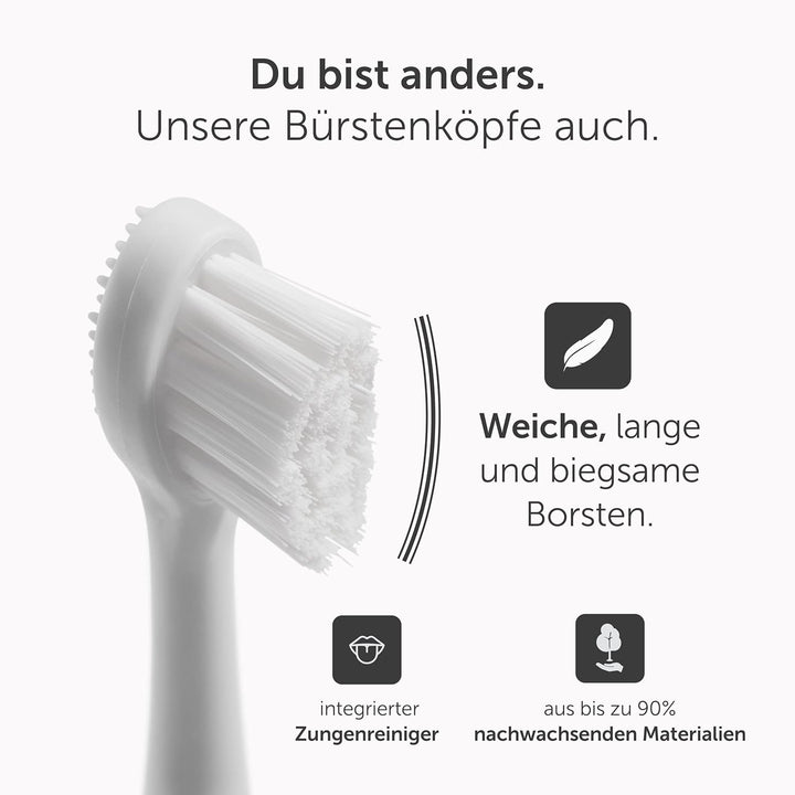 Wondersmile Ersatzbürsten Schallzahnbürste (Soft, All White, 12er Pack) - Bürstenköpfe für Wondersmi
