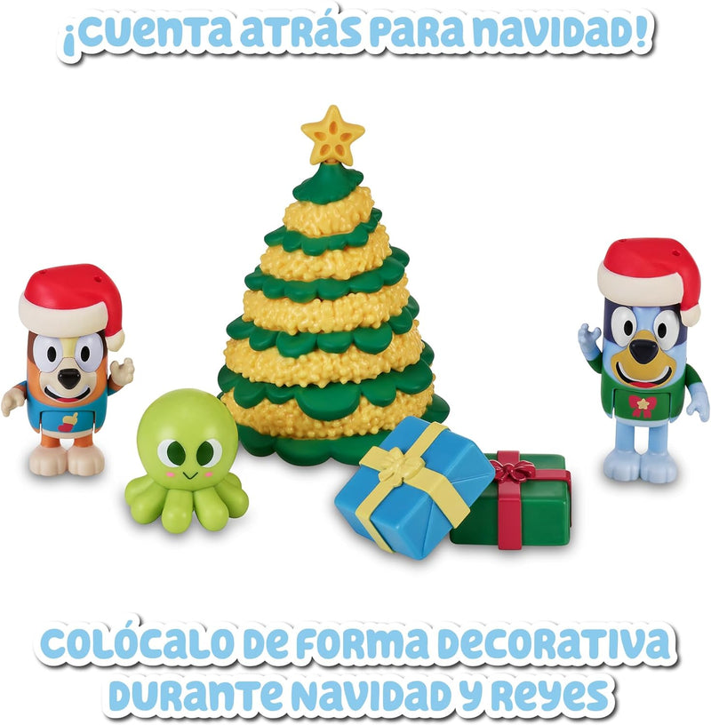 Bluey - Adventskalender mit 24 Teilen, inkl. Figuren aus der Serie und Zubehör, für Jungen und Mädch