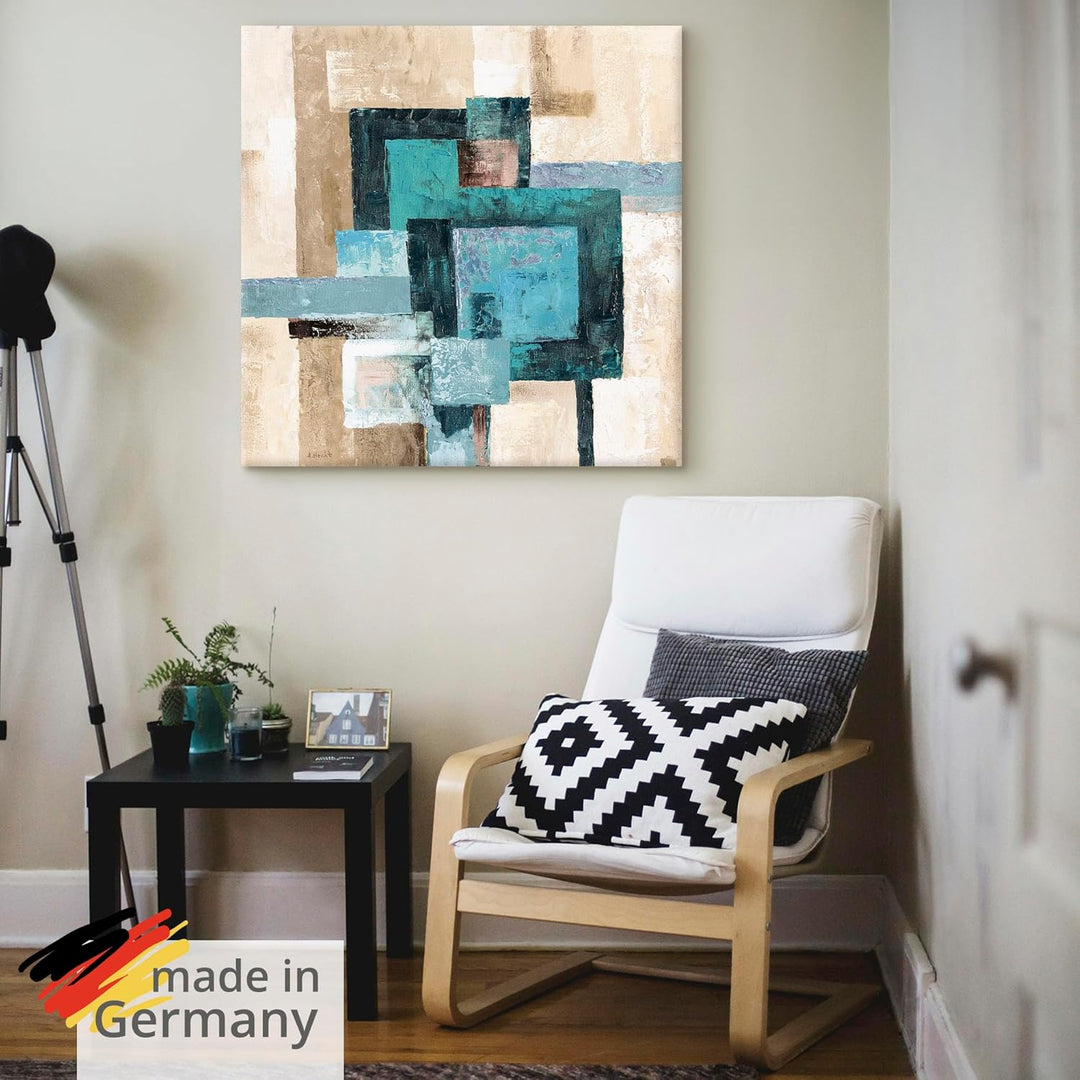 ARTland Leinwandbilder Wandbild Bild auf Leinwand 50x50 cm Quadratisch Modern Abstrakte Bilder Muste