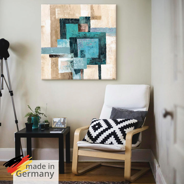ARTland Leinwandbilder Wandbild Bild auf Leinwand 50x50 cm Quadratisch Modern Abstrakte Bilder Muste