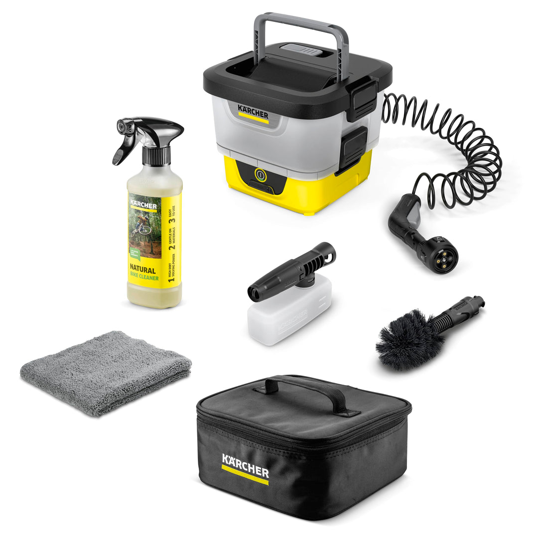 Kärcher Mobile Outdoor Cleaner OC 4 + Bike Kit, Fördermenge: 2 l/min, Gewicht: 3,1 kg, Wassertank: 8
