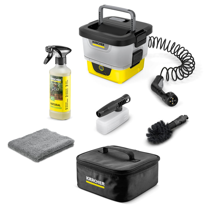 Kärcher Mobile Outdoor Cleaner OC 4 + Bike Kit, Fördermenge: 2 l/min, Gewicht: 3,1 kg, Wassertank: 8