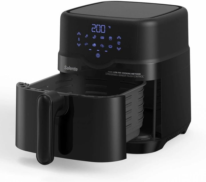 HotAir, 2-in-1 Heissluftfritteuse mit Grill, 4,3 l, digitaler LED-Touchscreen, 8 Programme, Timerfun