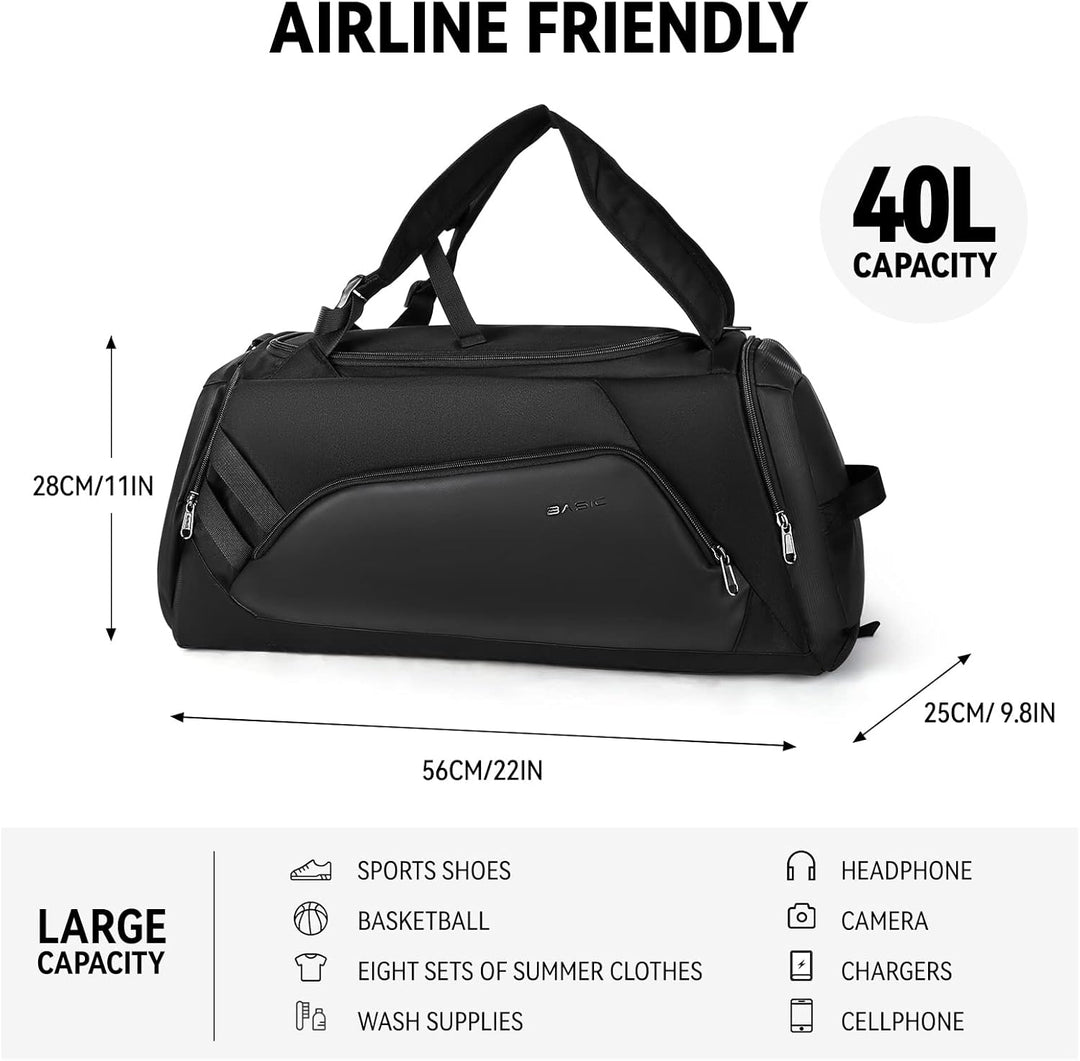 Sport Gym Bag Men,Sport Duffel Bag with Shoes Compartment and Wet Pocket Travel Duffel Bag Lightweig