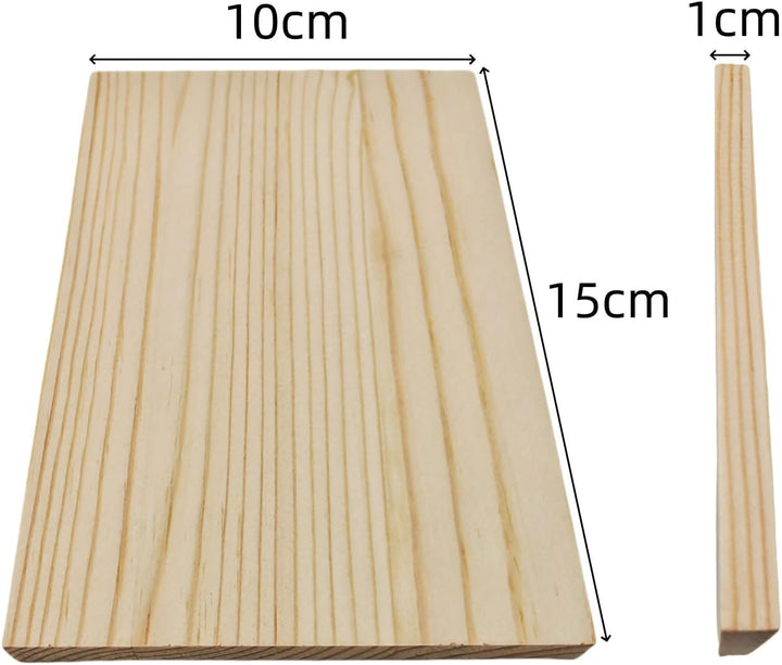 Rechteckige Holzbretter, unlackierte Holzblöcke zum Basteln, 15 x 10 x 1 cm, blanko, zum Schnitzen,