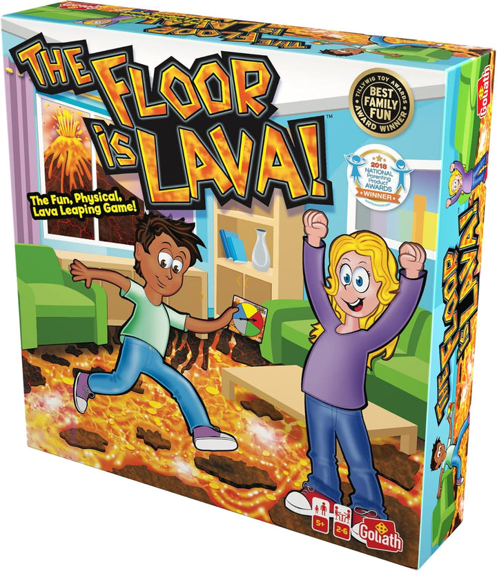 Goliath The Floor is Lava, Familienspiel für Kinder ab 5 Jahren, Gesellschaftsspiel für 2 bis 6 Spie
