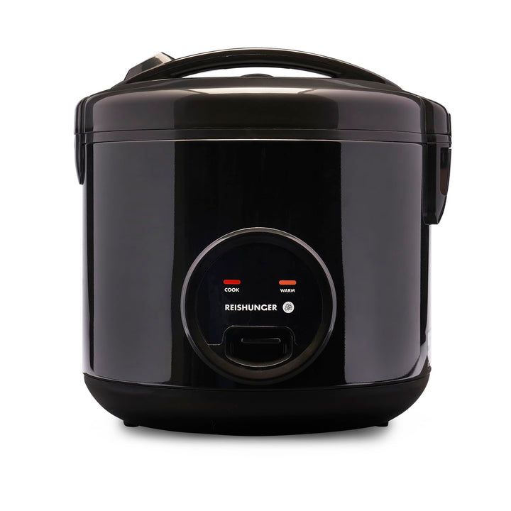 REISHUNGER Reiskocher & Dampfgarer mit Keramikbeschichtung, Schwarz, 1,8L - bis zu 10 Portionen - Sc