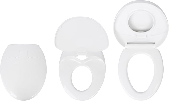 1x Weiss Soft-Close Familien-Toilettensitz - Plastik Kleinkind Kinder Kind Badezimmer Klo Üben aufs
