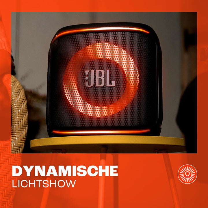 JBL Partybox Encore 2, kabelloser Bluetooth Partylautsprecher mit Mikrofon, 15 Stunden Spielzeit, IP