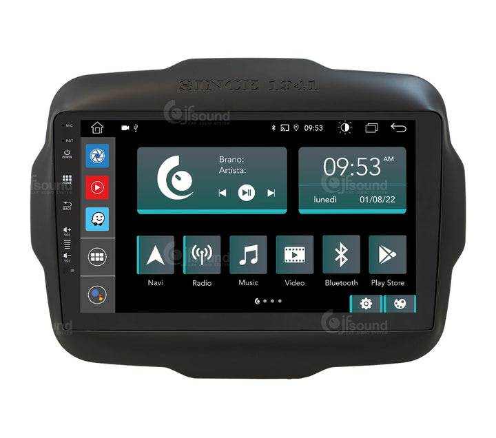 Personalisiertes Autoradio für Jeep Renegade Android GPS Bluetooth WiFi USB DAB+ Touchscreen 9" 8cor