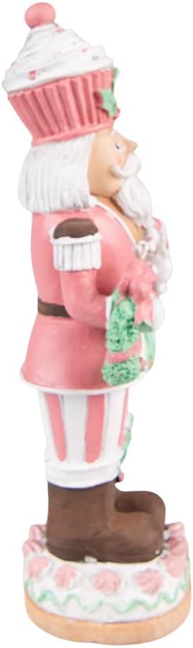 Clayre & Eef Figur Nussknacker 24 cm Rosa Polyresin Weihnachtsdekoration