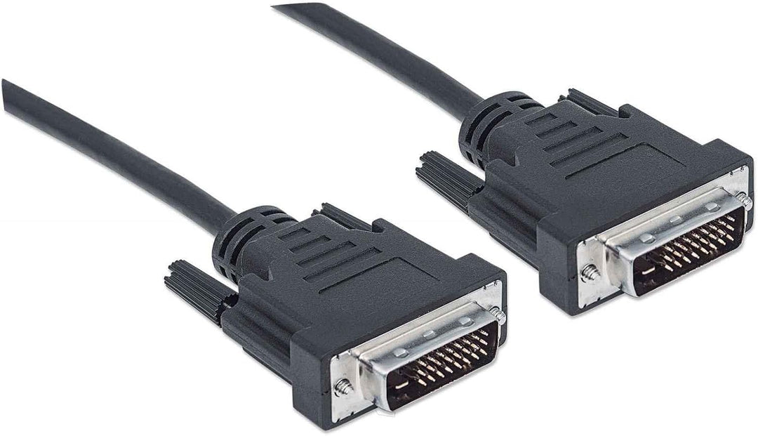 Manhattan 301244 DVI-D Dual Link Stecker auf Stecker DVI Kabel, 5m schwarz, 5m schwarz