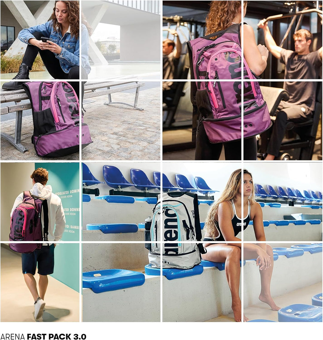 ARENA Unisex Fastpack 3.0 Rucksack (1er Pack) 40 L Navy-neon_yellow, 40 L Navy-neon_yellow