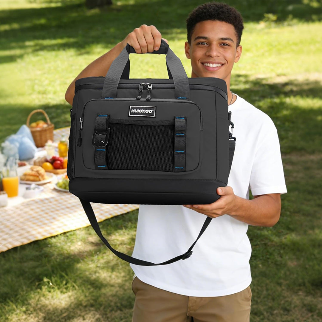 Hulongo Kühltasche, 30 L grosse isolierte Kühltasche, wasserdichte Thermotasche für Picknicks, ausla
