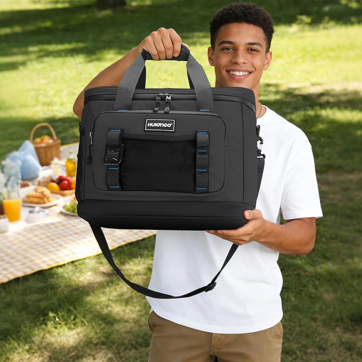Hulongo Kühltasche, 30 L grosse isolierte Kühltasche, wasserdichte Thermotasche für Picknicks, ausla