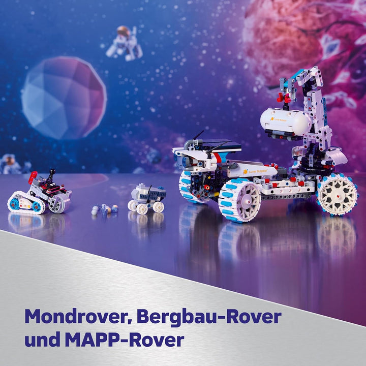 LEGO Technic Lunar Outpost Mondrover-Raumfahrzeug - Interaktives Spielzeug - Kran und Sonnenkollekto
