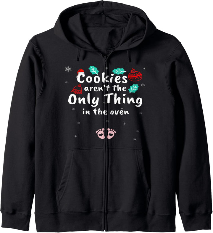 Cookies Arent The Only Thing Baby Pregnancy Announcement Kapuzenjacke