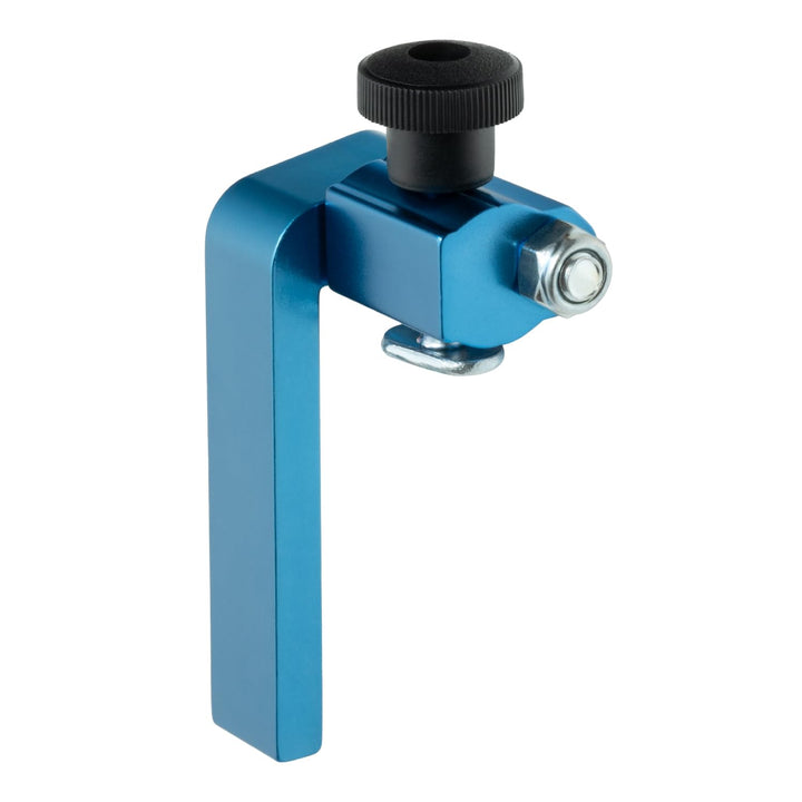 POWERTEC 71367 3 Zoll Zaun Flip Stop für Holzbearbeitung, blau Zaunstopper, 7,6 cm, Zaunstopper, 7,6