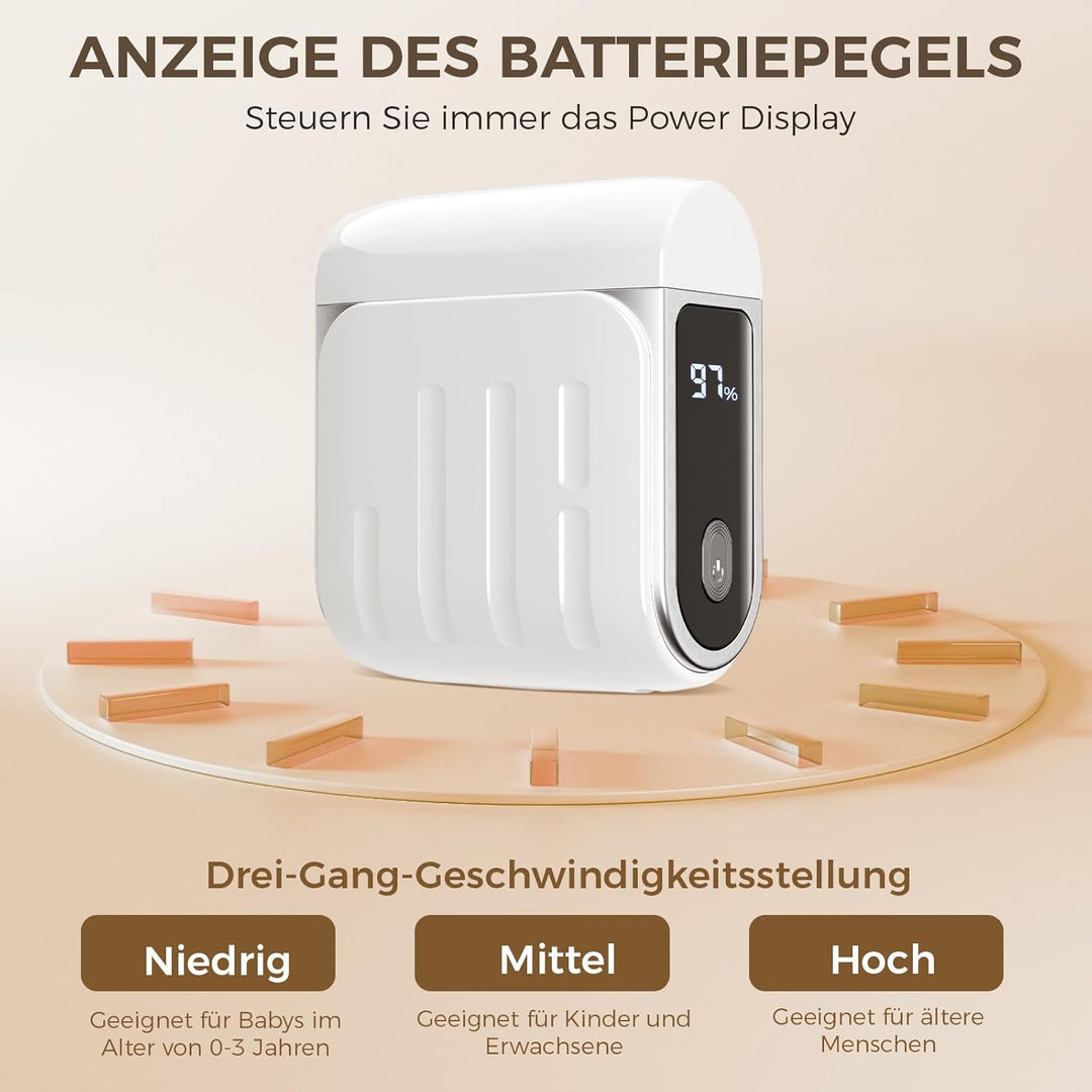 Elektrischer Nagelknipser, Nagelreste mit Licht, Kabelloser 3-Gang-Nagelknipser, Elektrische Nagelfe