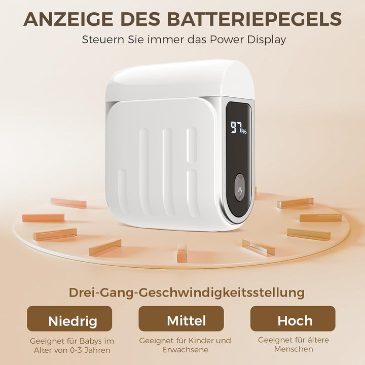 Elektrischer Nagelknipser, Nagelreste mit Licht, Kabelloser 3-Gang-Nagelknipser, Elektrische Nagelfe